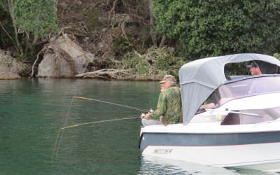 Opening Ocxt 2018 jigging off Red Beach Lake Tarawera.