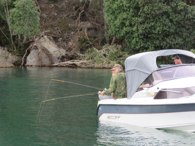 Opening Ocxt 2018 jigging off Red Beach Lake Tarawera.