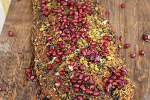 Middle eastern crusted salmon - Photographer: Sally Greer