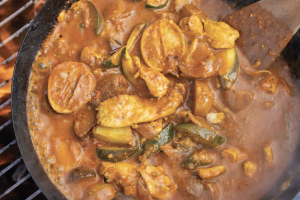 Perch and potato curry - Photographer: Sally Greer