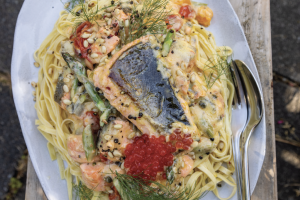 Salmon Fettucine - Photographer: Sally Greer