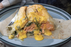 Salmon Pastry Parcel - Photographer: Sally Greer