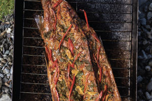 Whole smoked Brown trout - Photographer: Sally Greer