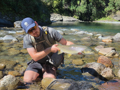 A fantastic late season brown caught in the Wellington Fish & Game region by Camlo Carter