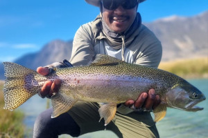 WFR2425 124 Thabelo Khabu with a healthy Rainbow trout