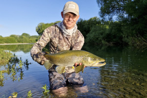 WFR2425 33 Kyle Adams fly fishing 6.25lb brown trout flyfishing Nov 2024 16 soft hackle nymph 6 catch and release