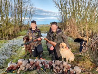 BBcsi16 'A very successful late season hunt, from left to right, Evie, Lucas, Finn and Teal'   credit Hamish Stevens